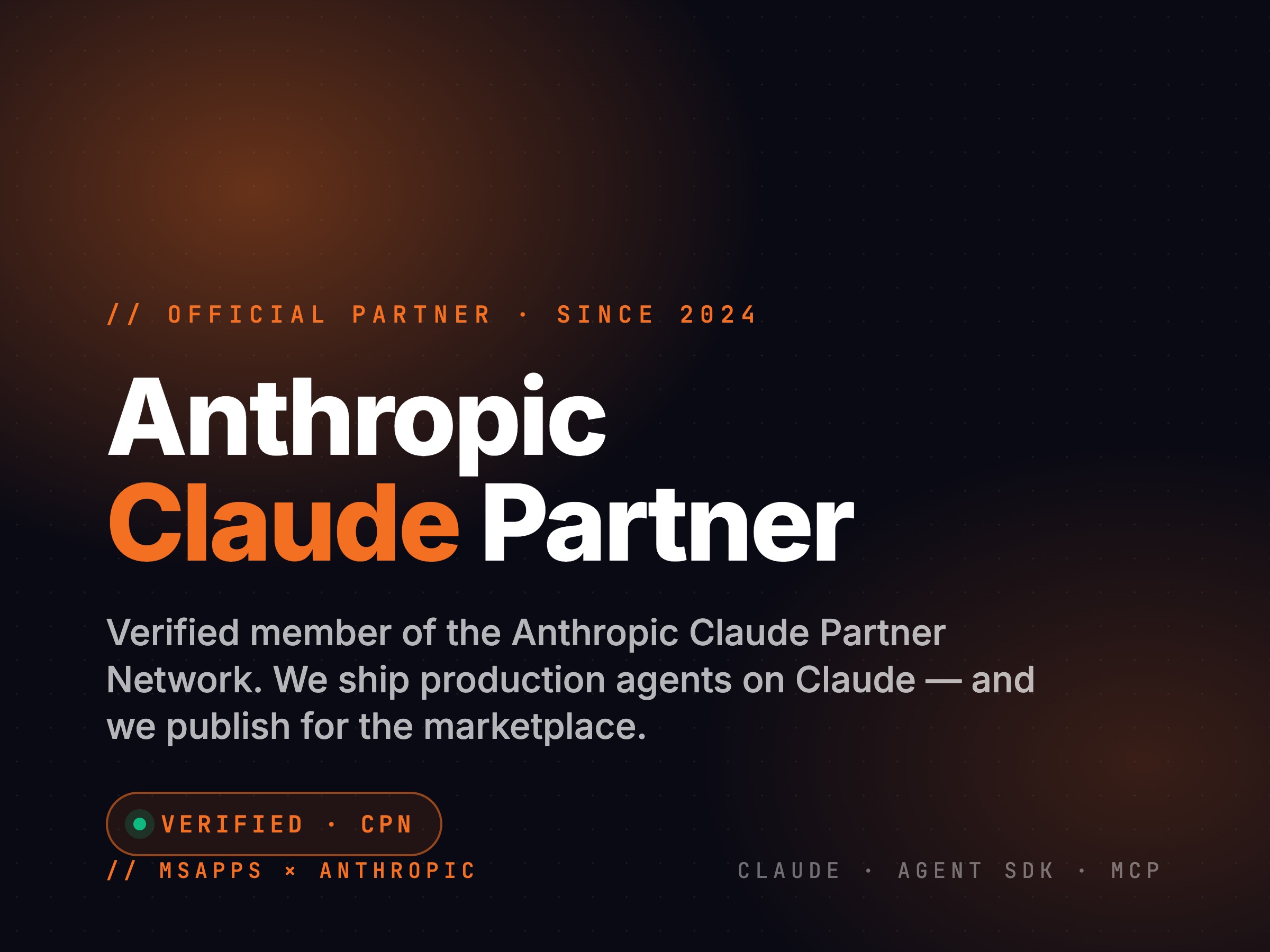 Anthropic Claude Partner Network — verified member